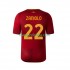 Camisola AS Roma Zaniolo 22 Homem Equipamento Primeiro 2022-2023 Manga Curta
